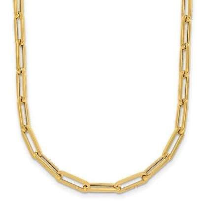 Herco 14K Yellow Gold Polished Paperclip Link 18" Necklace