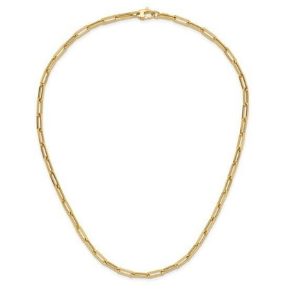 Herco 14K Yellow Gold Polished Paperclip Link 18" Necklace