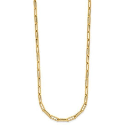 Herco 14K Yellow Gold Polished Paperclip Link 18" Necklace