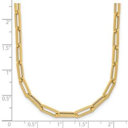 Herco 14K Yellow Gold Polished Paperclip Link 18" Necklace