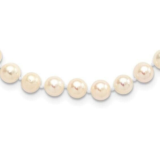 Elegant 925 Sterling Silver 16" Freshwater Cultured Pearl Necklace