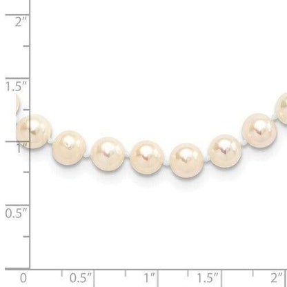 Elegant 925 Sterling Silver 16" Freshwater Cultured Pearl Necklace