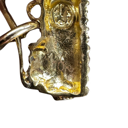 10k Yellow Gold Golf Club Bag Pendant Charm 1.6g