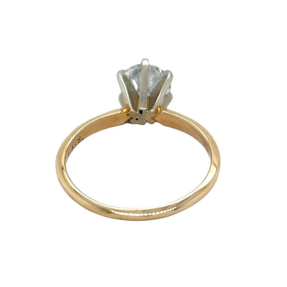14k Yellow Gold 0.98 ctw Diamond Solitaire Size 5.75 Engagement Ring 2.0g