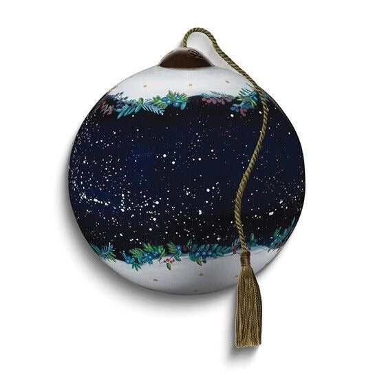 Neqwa Art Rejoice In His Glory by Paula Doherty Hand-painted Glass Ornament
