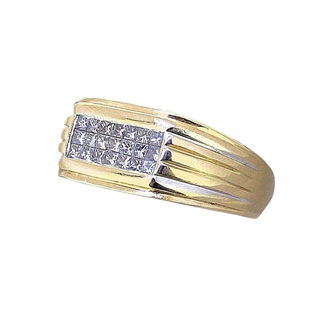 1/2ctw Diamond 14k Yellow Gold Size 8.5 Band Ring 7.9g