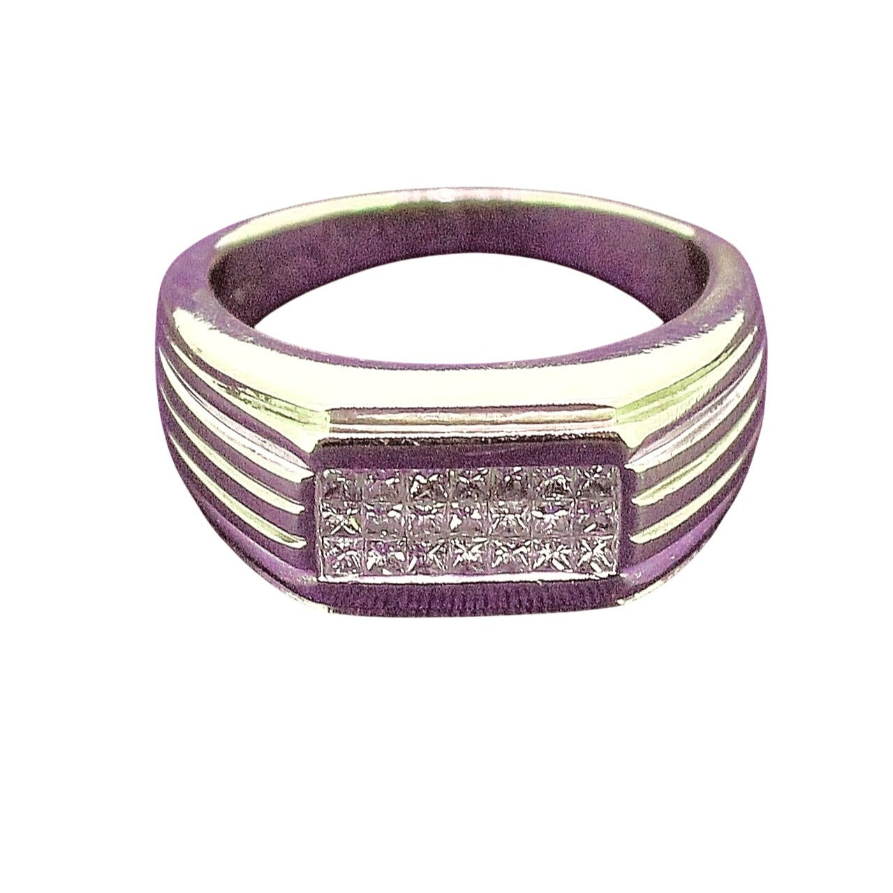 1/2ctw Diamond 14k Yellow Gold Size 8.5 Band Ring 7.9g