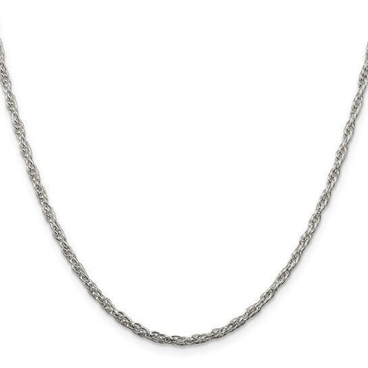 Sterling Silver 2.5 mm Loose Rope 20  Inch Chain