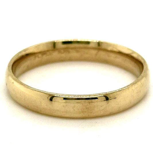 4mm Wedding Band Ring REAL Solid 10 K Yellow Gold 3.9 g Size 10.75