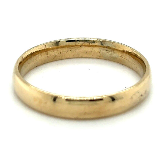 4mm Wedding Band Ring REAL Solid 10 K Yellow Gold 3.9 g Size 10.75