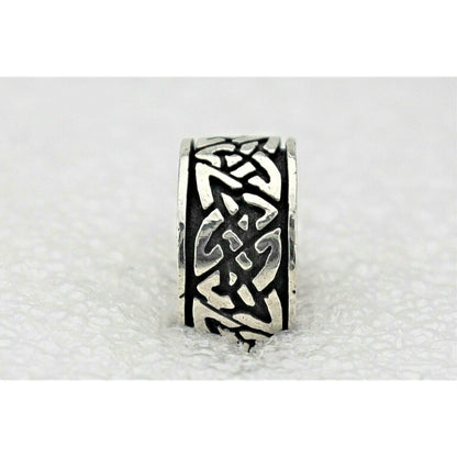 Sterling Silver Celtic Knot Band Ring 8.5g Size 5.25