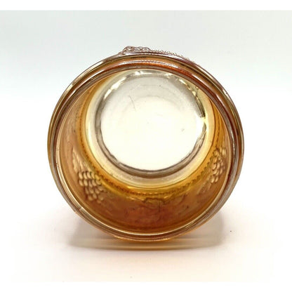 Vintage Carnival Glass Marigold Bowl Grape & Vine Pattern Iridescent Finish Collectible