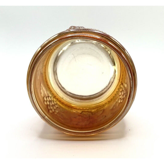 Vintage Carnival Glass Marigold Bowl Grape & Vine Pattern Iridescent Finish Collectible