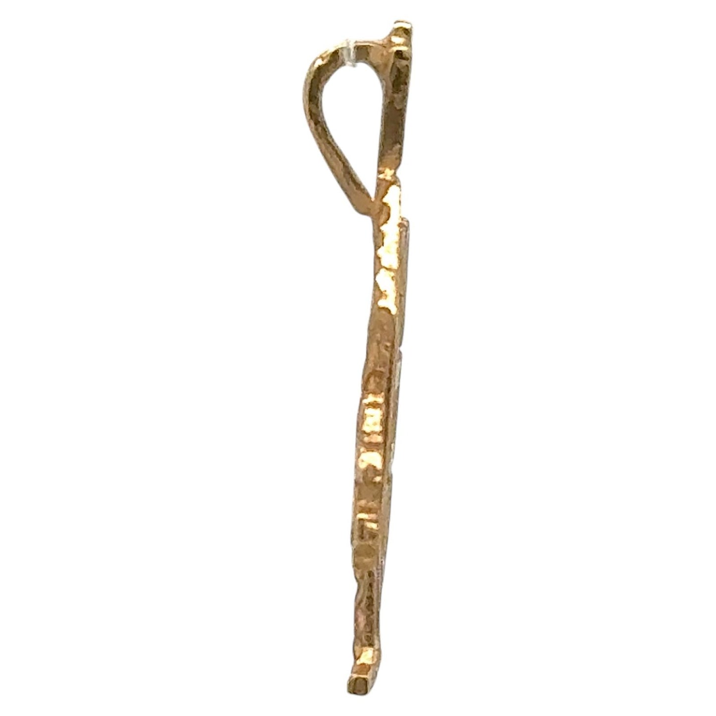#1 MOM Pendant Solid 14K Yellow Gold Lightweight 1.0g