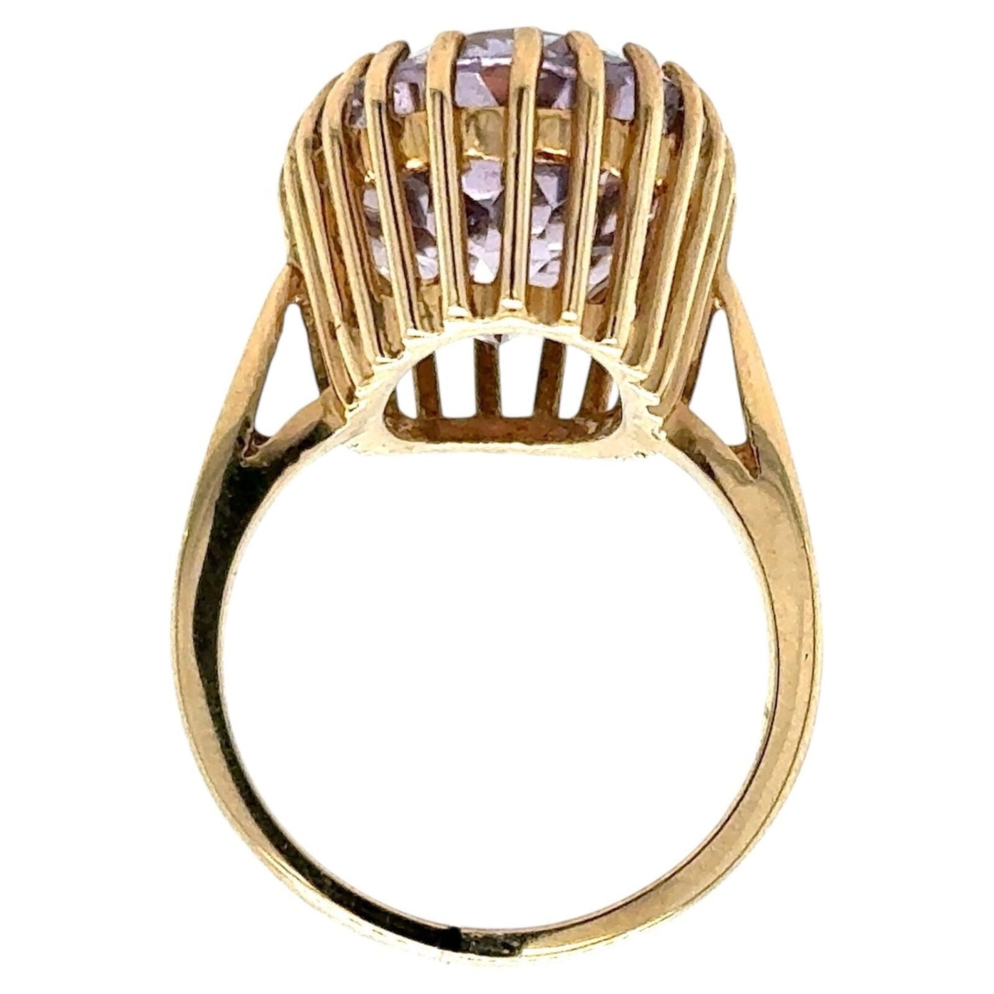 Amethyst Solitaire 14k Yellow Gold Ring 7.1g Size 6.75