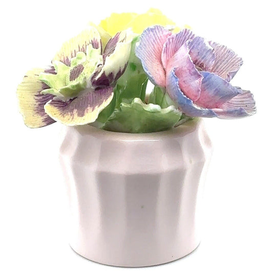Royal Adderley Floral Bouquet Flower Vase Made in England Bone China 2.5"
