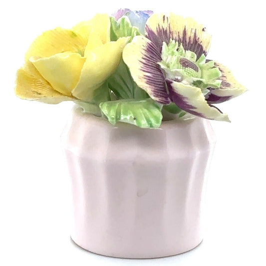 Royal Adderley Floral Bouquet Flower Vase Made in England Bone China 2.5"