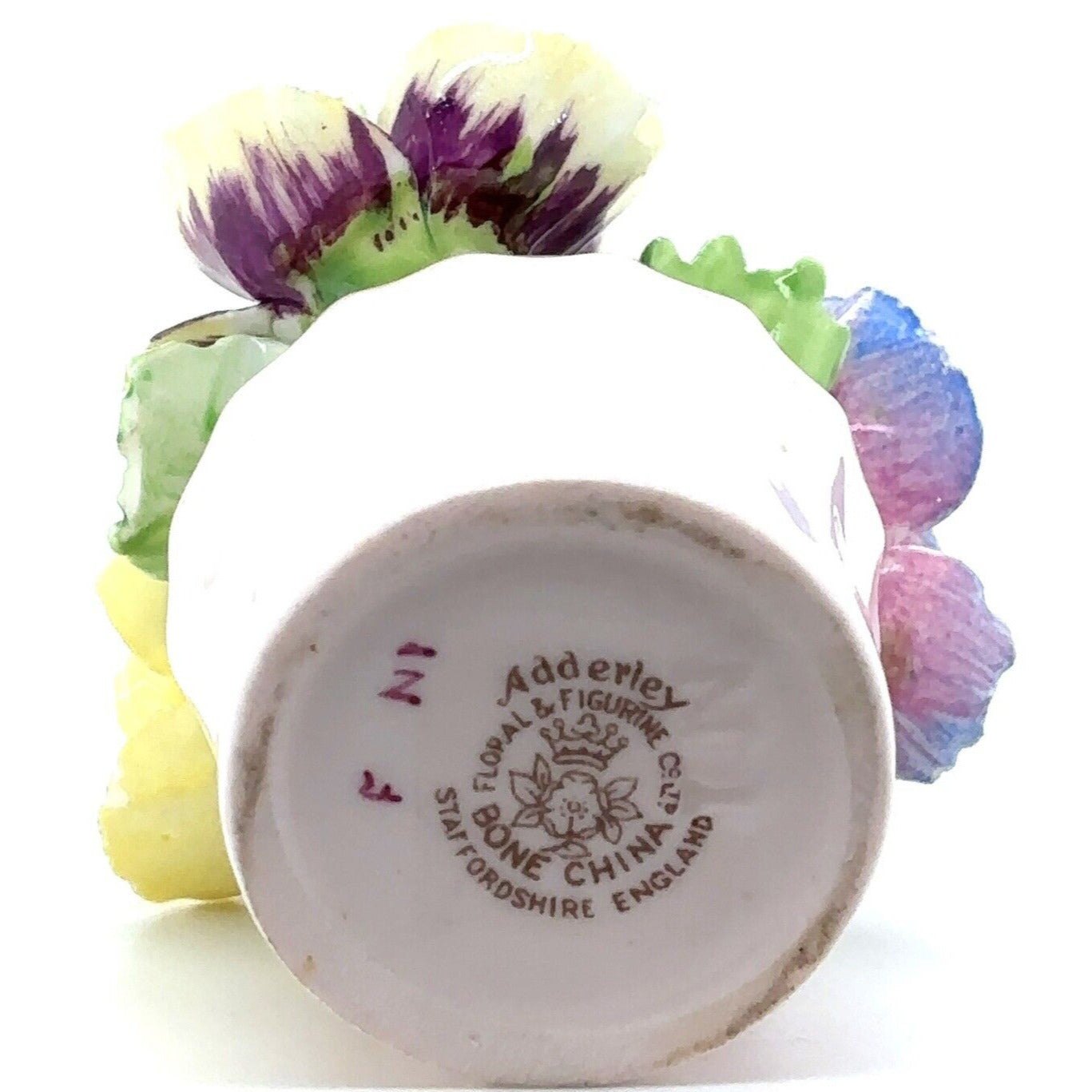 Royal Adderley Floral Bouquet Flower Vase Made in England Bone China 2.5"