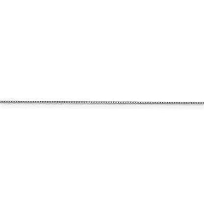 Leslies 14K White Gold .5mm Baby Box Chain Necklace With Lobster Clasp 18 Inches