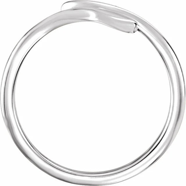 Sterling Silver Snake Wrap Minimalist Sculptural Bypass Ring