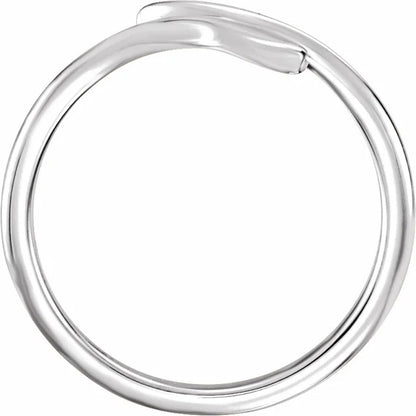 Sterling Silver Snake Wrap Minimalist Sculptural Bypass Ring
