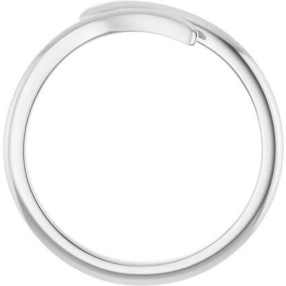 Sterling Silver Snake Wrap Minimalist Sculptural Bypass Ring