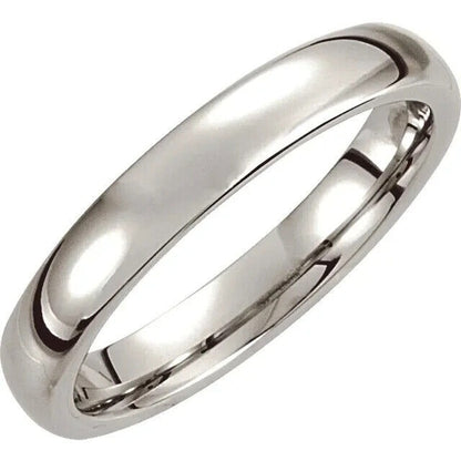 Dura Cobalt 4 mm Slightly Domed Band Size 10