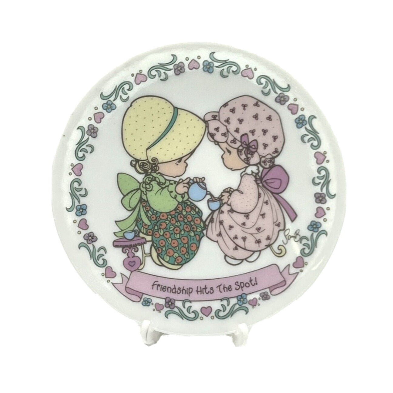 Precious Moments Porcelain Plate Friendship Hits The Spot