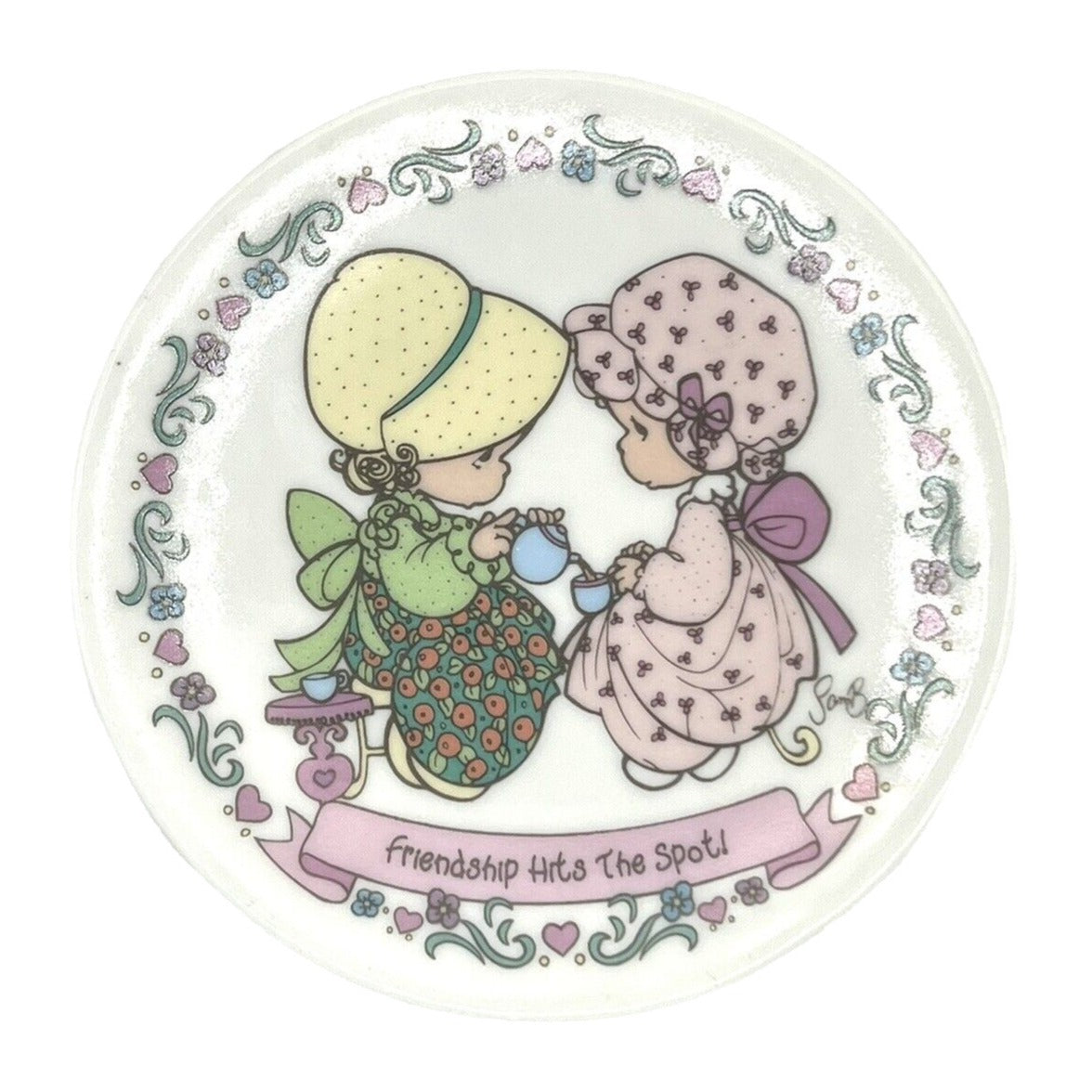 Precious Moments Porcelain Plate Friendship Hits The Spot