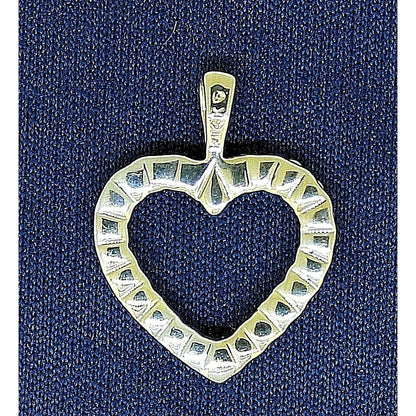 1/3 ct Diamond Heart Pendant 14k Yellow Gold 1.4g