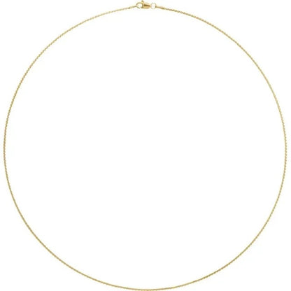 14K Yellow Gold-Filled 1.5 mm Wheat Chain 18" With Lobster Clasp