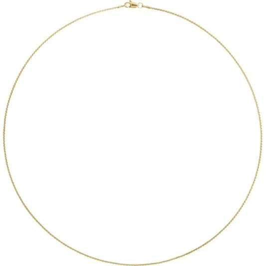 14K Yellow Gold-Filled 1.5 mm Wheat Chain 18" With Lobster Clasp