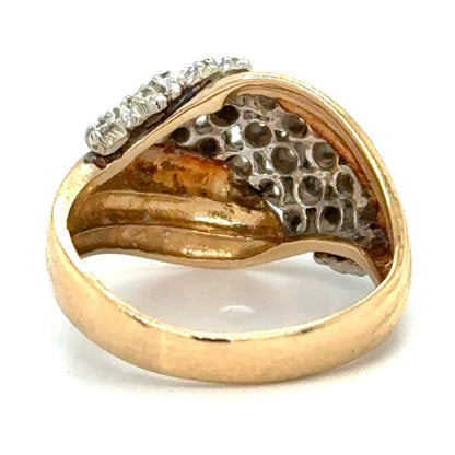 1/10 Ctw Diamond Cluster 14k Yellow Gold Ring 5.3g Size 6.25 (I1-3,H-J)