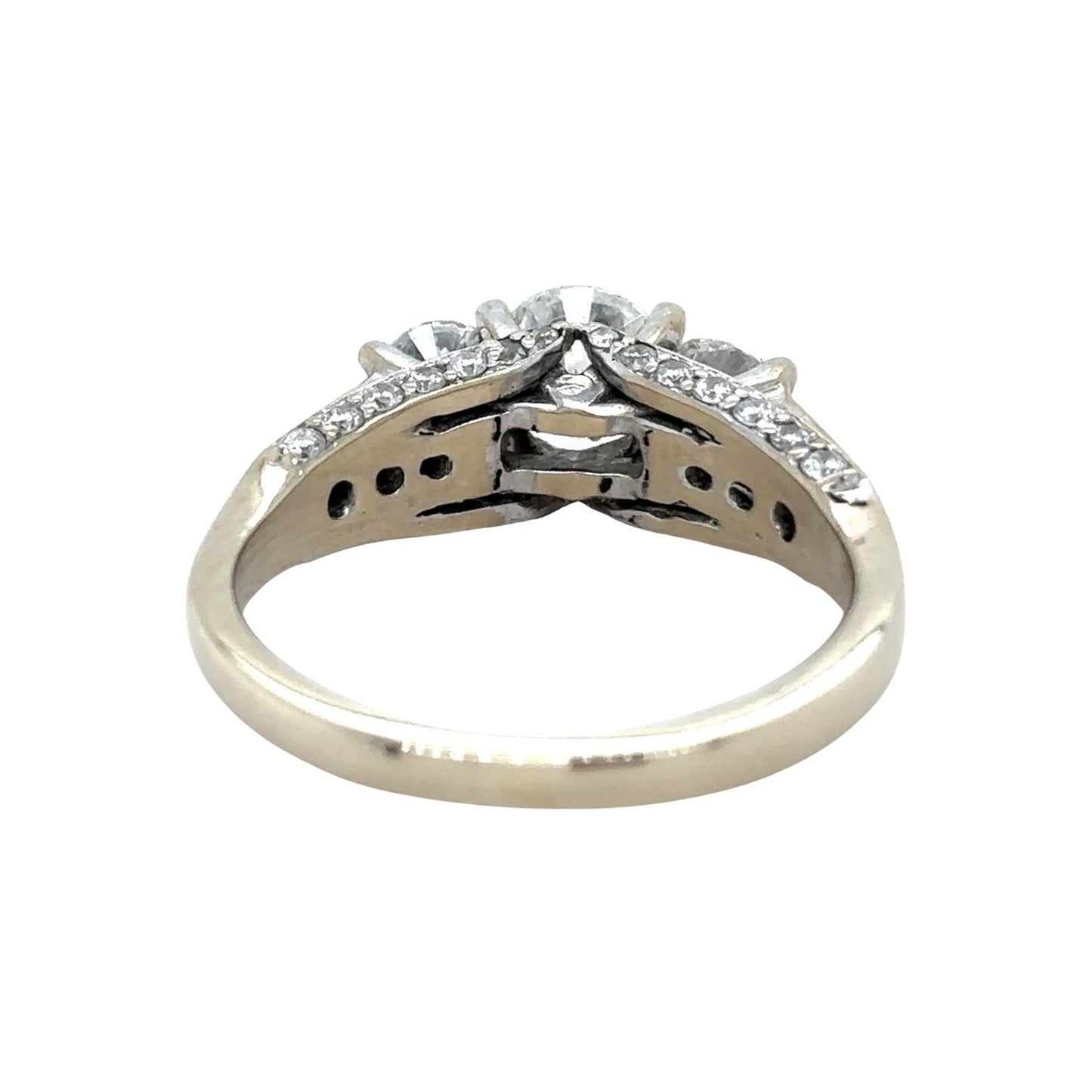 14k White Gold 1.34ct Diamond Size 5 Engagement Ring 4.1g