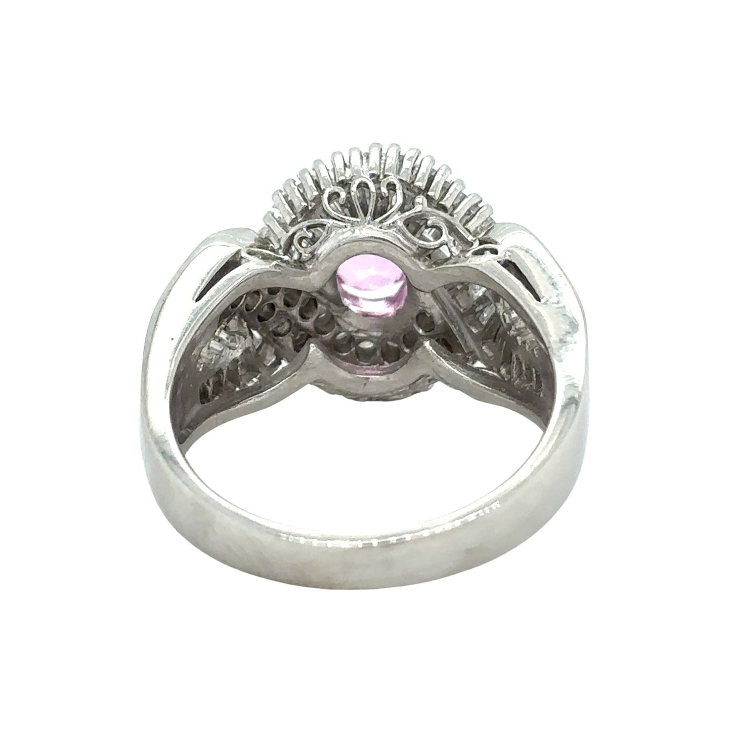 1.25 ctw Sapphire Solitaire Diamond Ring Platinum 9.5g Size 6