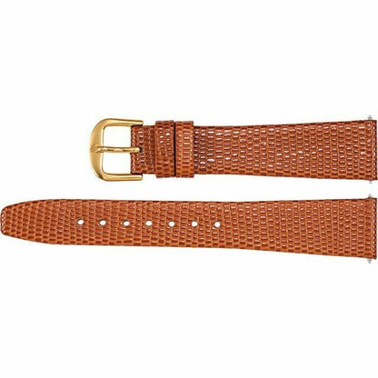 Men's 18 mm Regular Tan Leather Flat Lizard Grain Watch Strap Band
