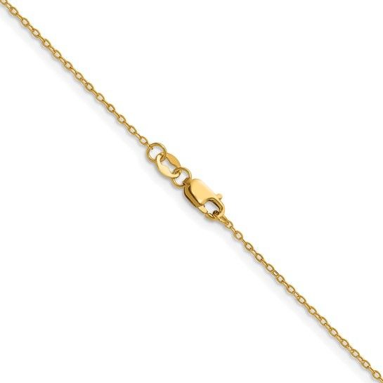 1/20 14K Gold Filled 1.20mm Flat Cable Chain 16in Yellow Necklace