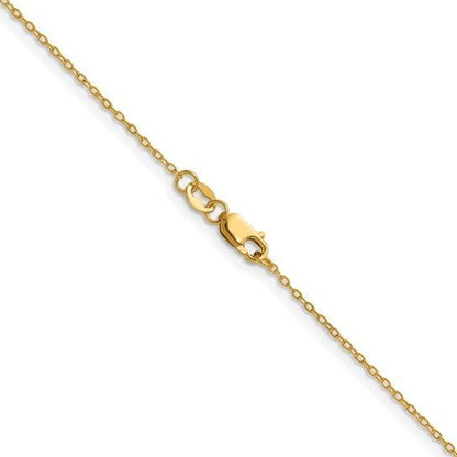 1/20 14K Gold Filled 1.20mm Flat Cable Chain 16in Yellow Necklace