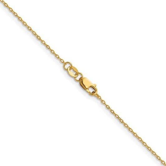 1/20 14K Gold Filled 1.20mm Flat Cable Chain 16in Yellow Necklace