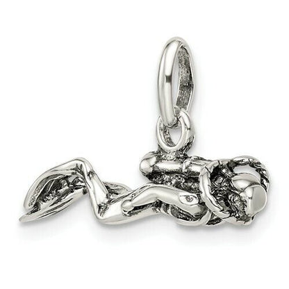 Sterling Silver Scuba Diver Charm Pendant