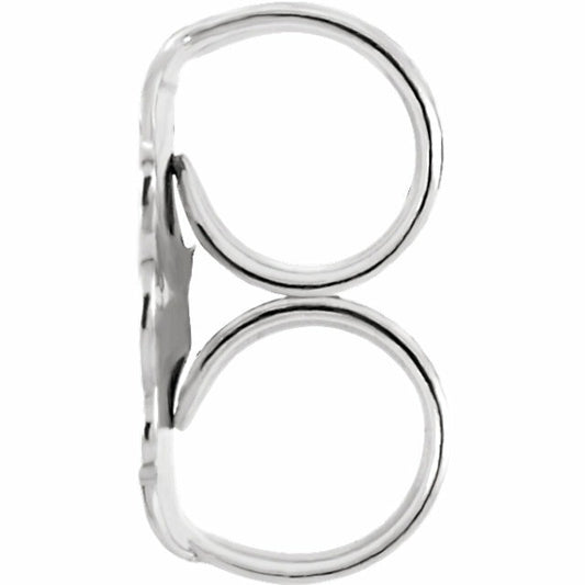 Real 10K White Gold Ultra-Lightweight Friction Earring Back with 4.2 mm