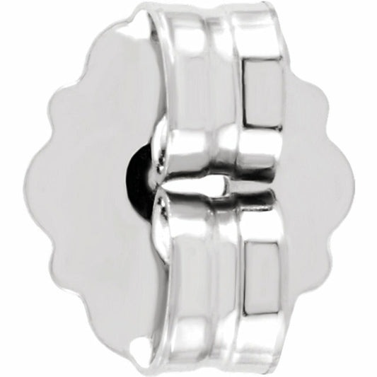 Real 10K White Gold Ultra-Lightweight Friction Earring Back with 4.2 mm