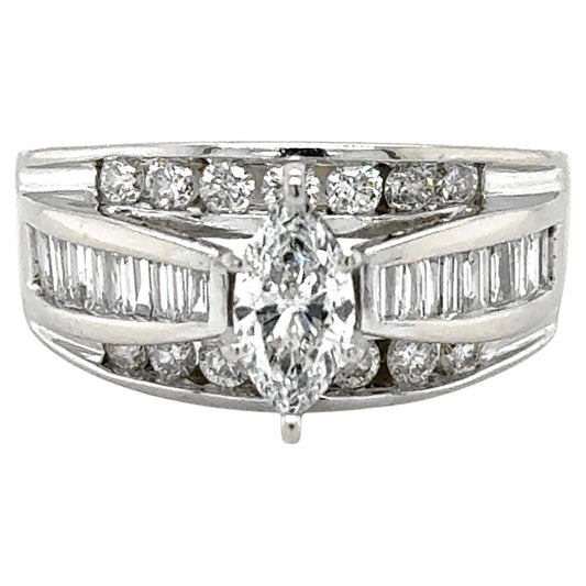 14k White Gold Size 9.5 Wedding Band 9.8g