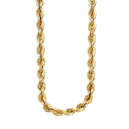 14k Yellow Gold 20 Inch Rope Chain 17.8g