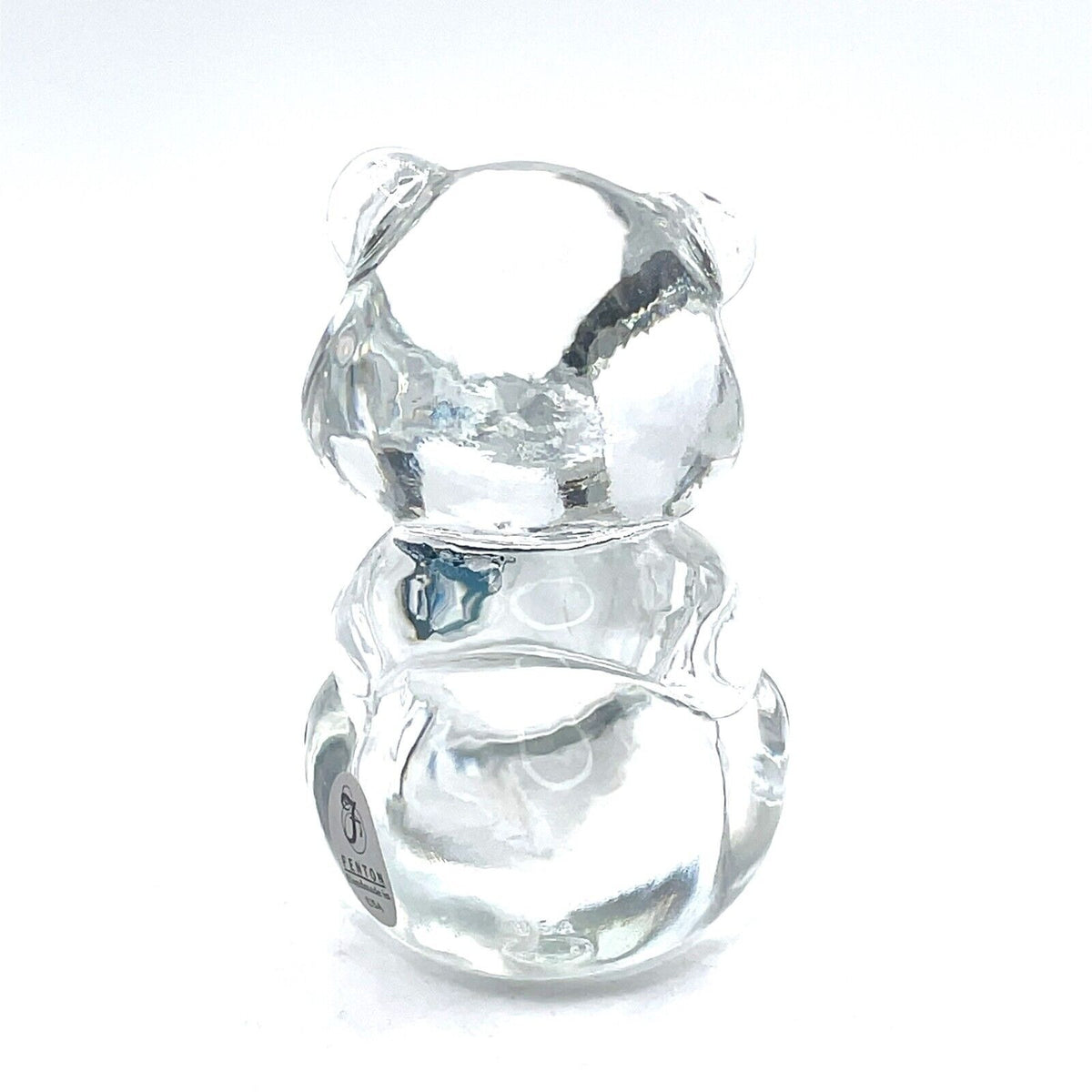3 1/4" Fenton Birthstone Glass Bears December- Blue Zircon - 5151 X2
