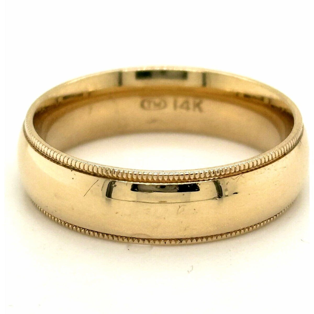 6.2mm Wedding Band Ring 14k Yellow Gold 8.0g Size 10