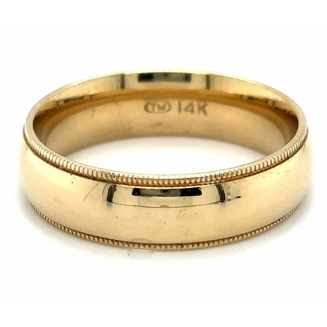 6.2mm Wedding Band Ring 14k Yellow Gold 8.0g Size 10