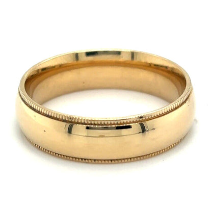6.2mm Wedding Band Ring 14k Yellow Gold 8.0g Size 10