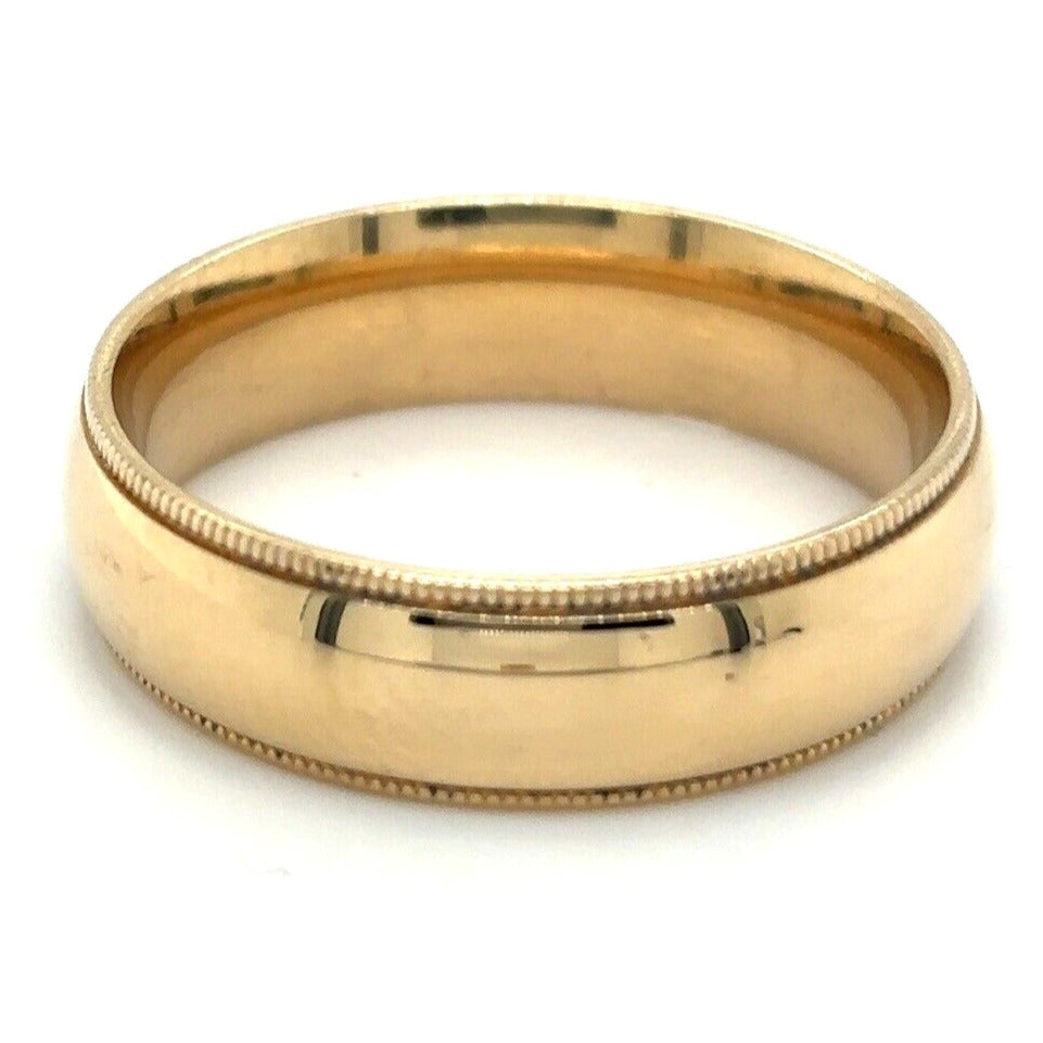 6.2mm Wedding Band Ring 14k Yellow Gold 8.0g Size 10