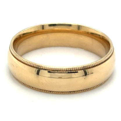 6.2mm Wedding Band Ring 14k Yellow Gold 8.0g Size 10